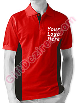 Designer Red and Black Color Printed Logo T Shirts